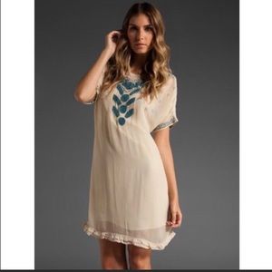 Juicy Couture Pale Linen Trellis Dress